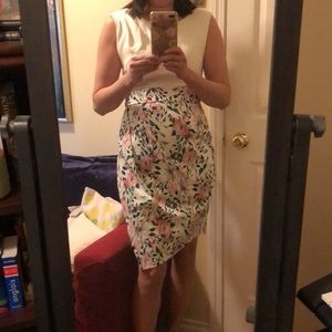 White and floral skirt dress